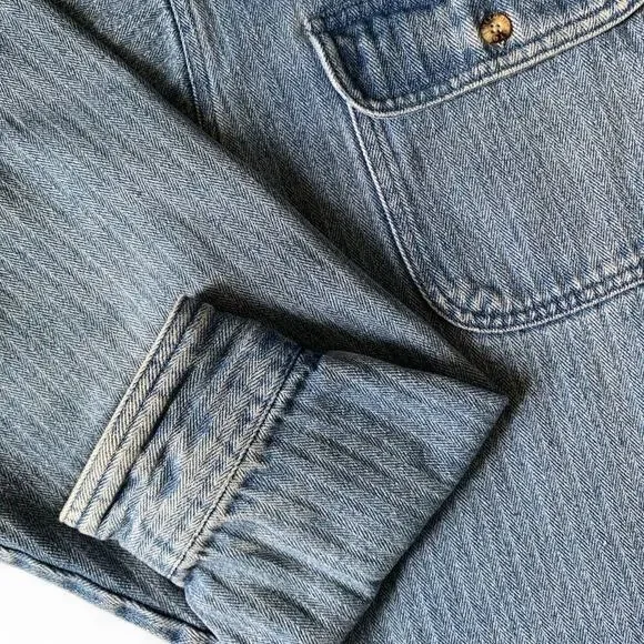 Vintage 90s Mickey Inc. Denim Long Sleeve Shirt - Extra Large - Rare! - Picture 6 of 14